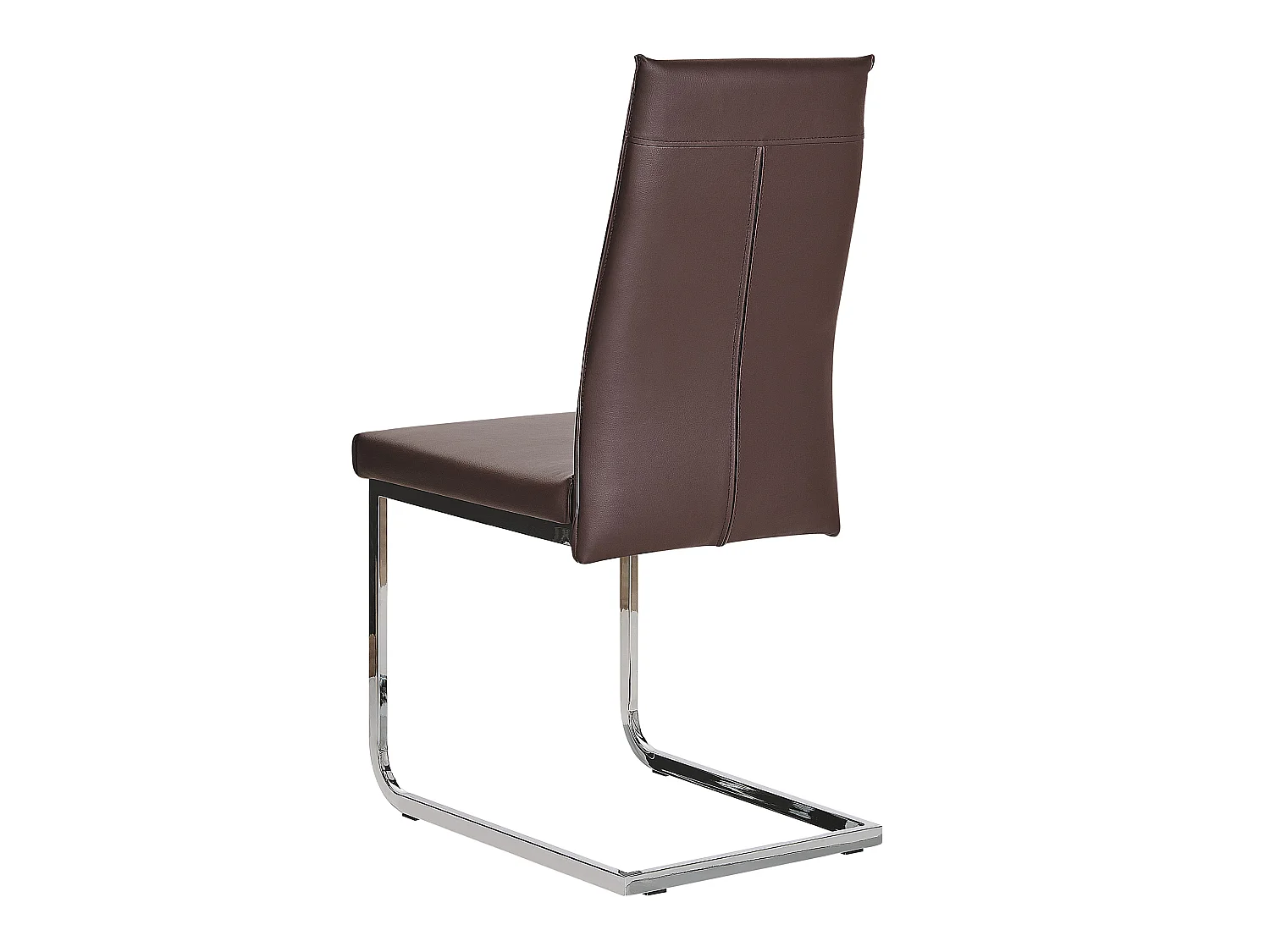 Lot de 2 chaises de salle à manger ROCKFORD Cuir PU Marron foncé