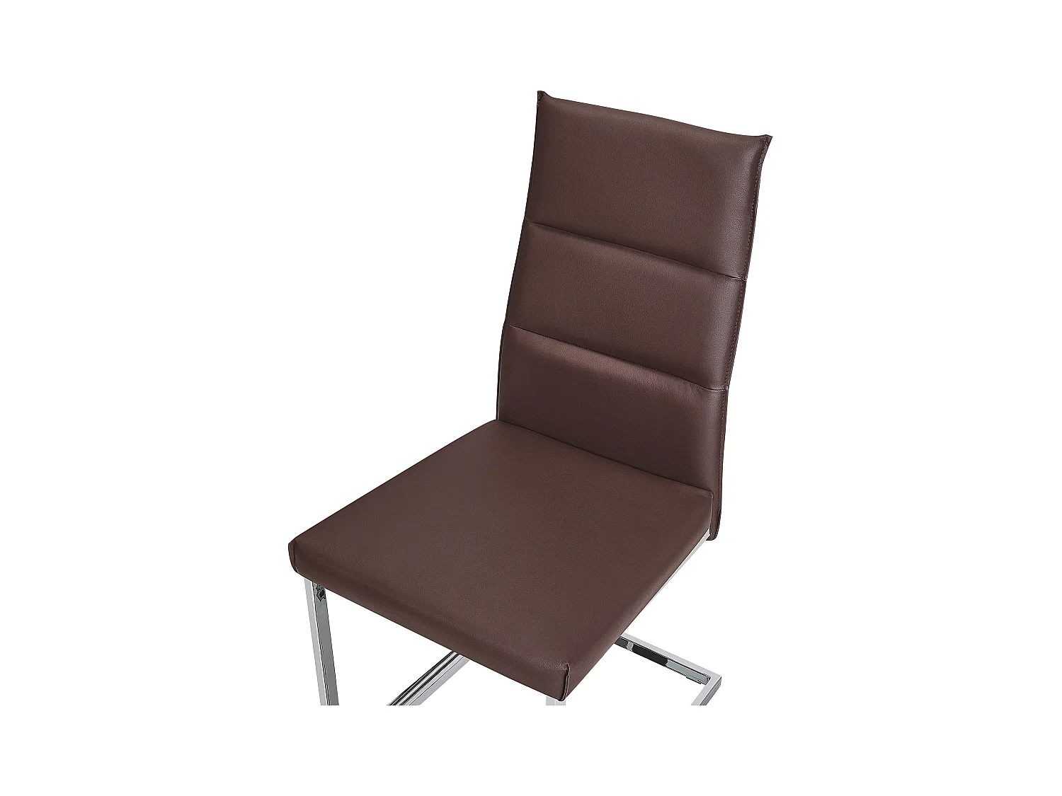 Lot de 2 chaises de salle à manger ROCKFORD Cuir PU Marron foncé