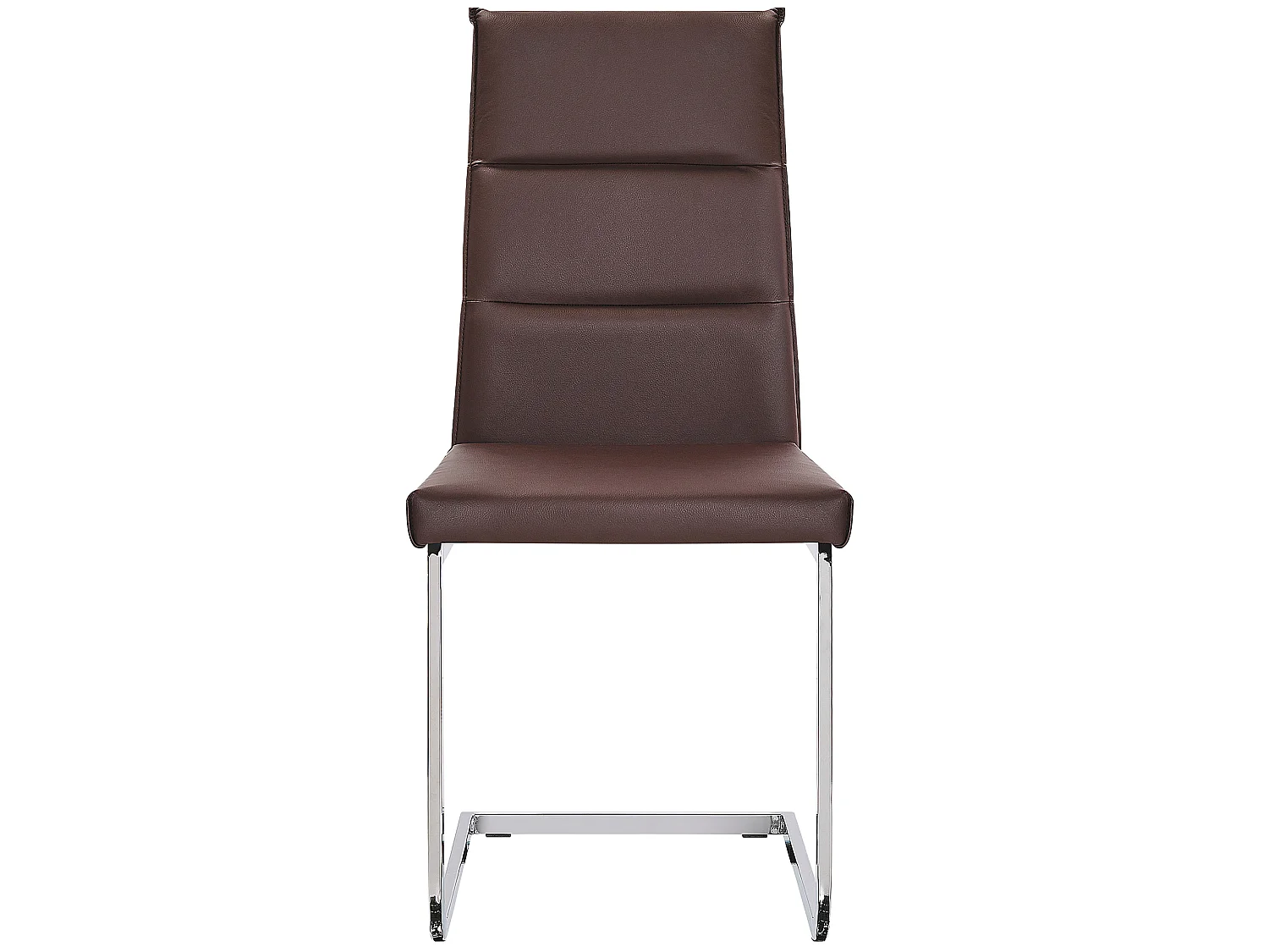 Set van 2 eetkamerstoelen ROCKFORD Kunstleer Donkerbruin