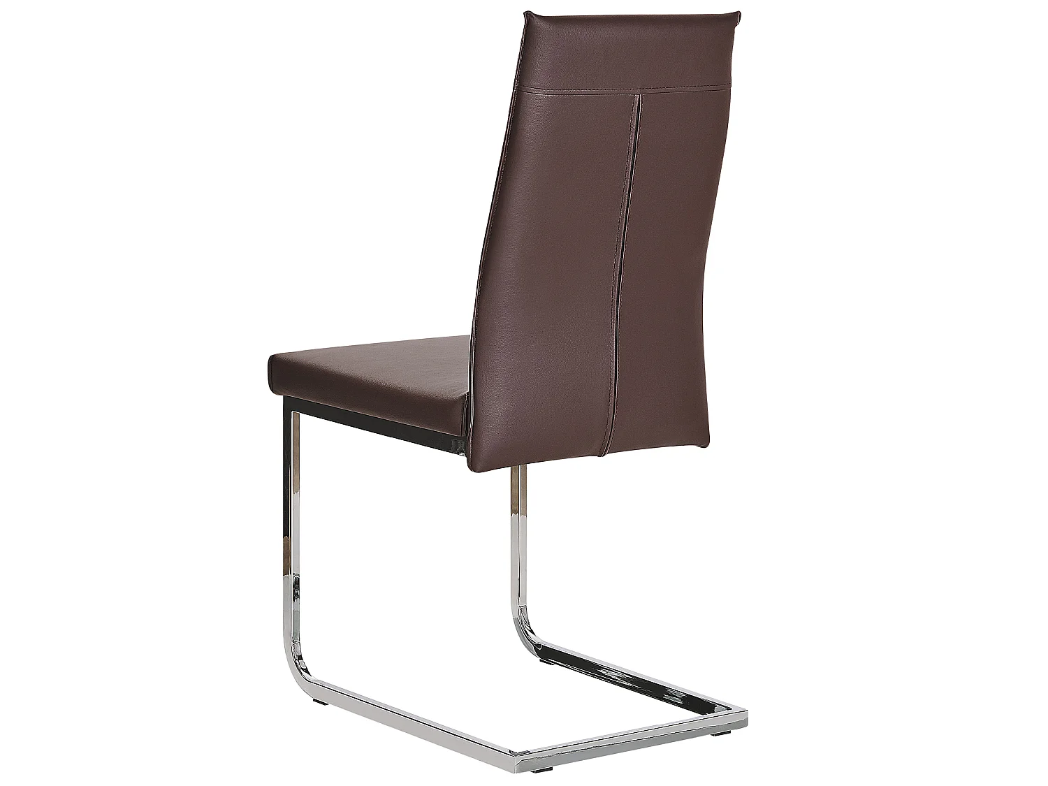 Set van 2 eetkamerstoelen ROCKFORD Kunstleer Donkerbruin