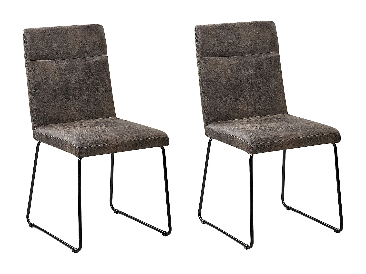 Set van 2 eetkamerstoelen NEVADA Donkergrijs