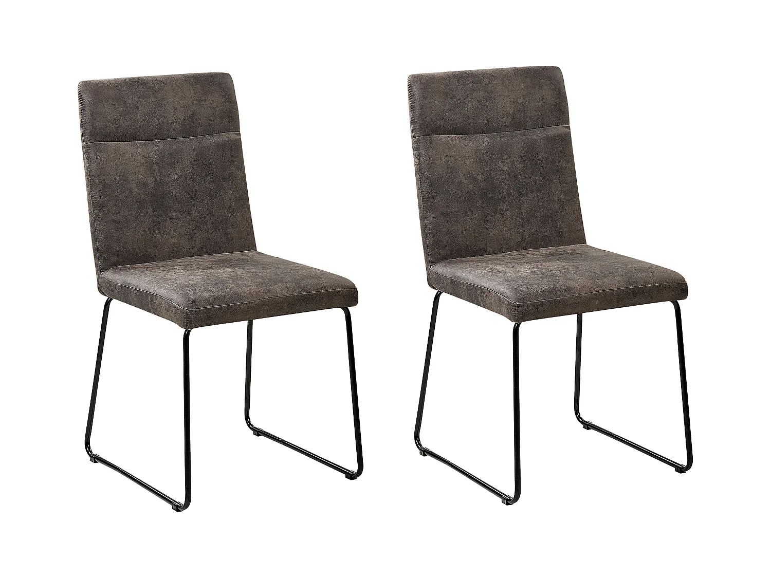 Lot de 2 chaises de salle à manger NEVADA Gris foncé