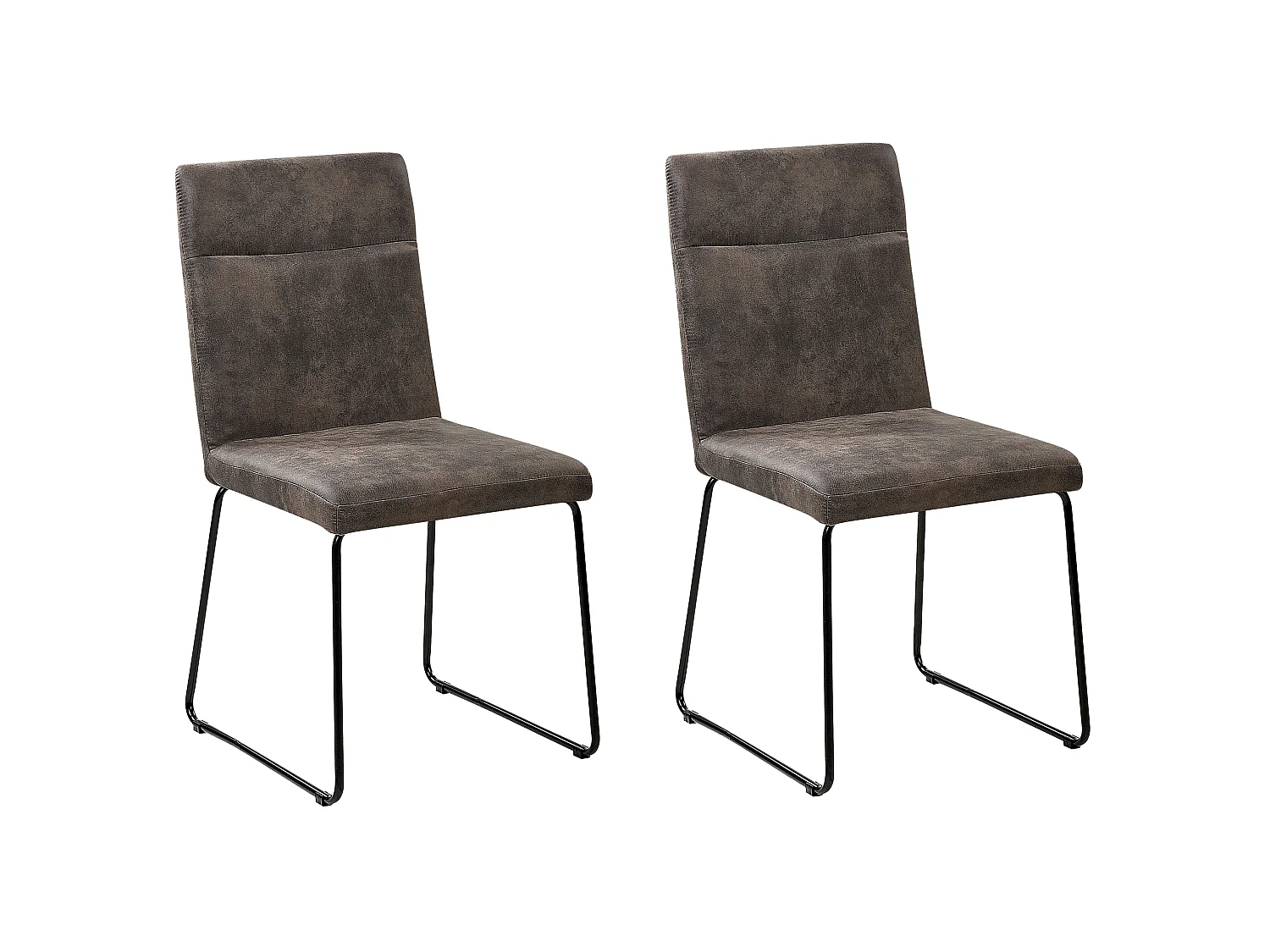 Set van 2 eetkamerstoelen NEVADA Donkergrijs