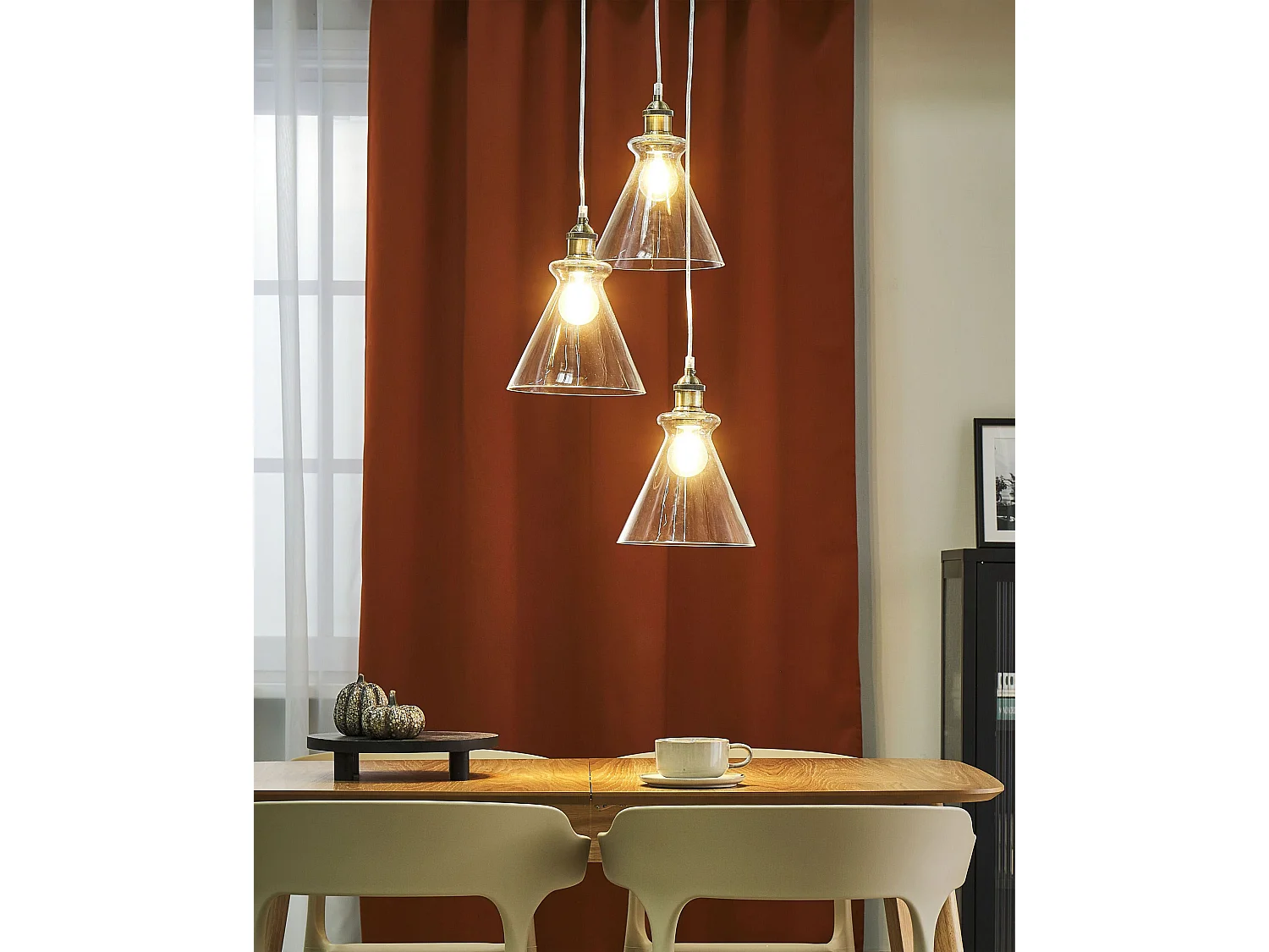 Candeeiro suspenso BERGANTES Vidro Transparente