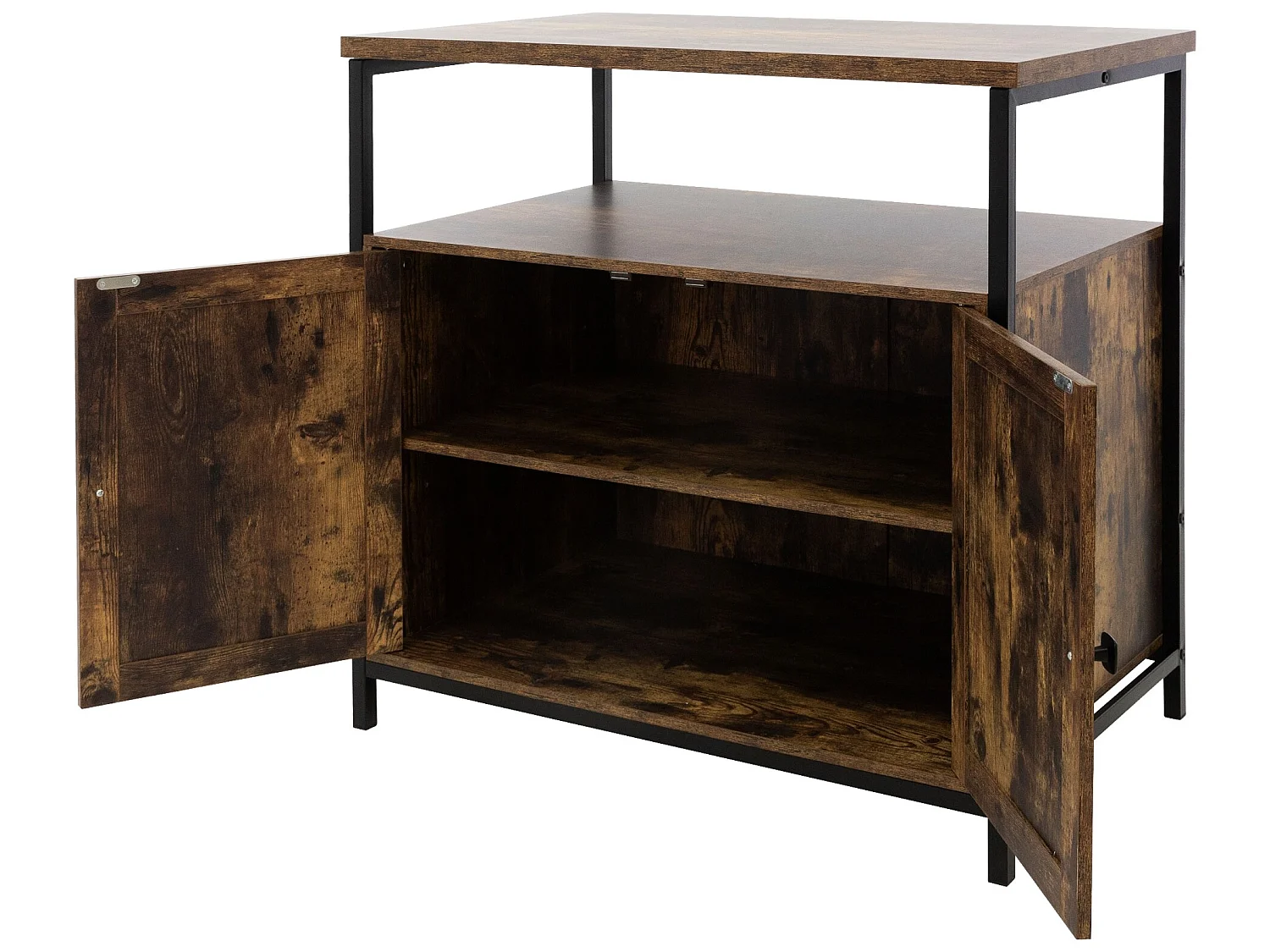 Cassettiera Credenza Credenza Armadio Vintage Brown 80x80.5x50.5 cm