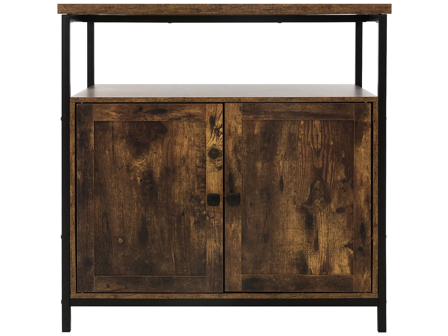 Commode Sideboard Highboard Rangement Vintage Marron 80x80,5x50,5 cm
