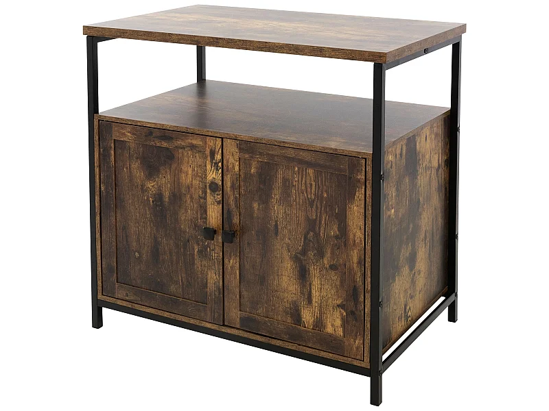 Cómoda Aparador Armario alto Vintage Marrón 80x80.5x50.5 cm