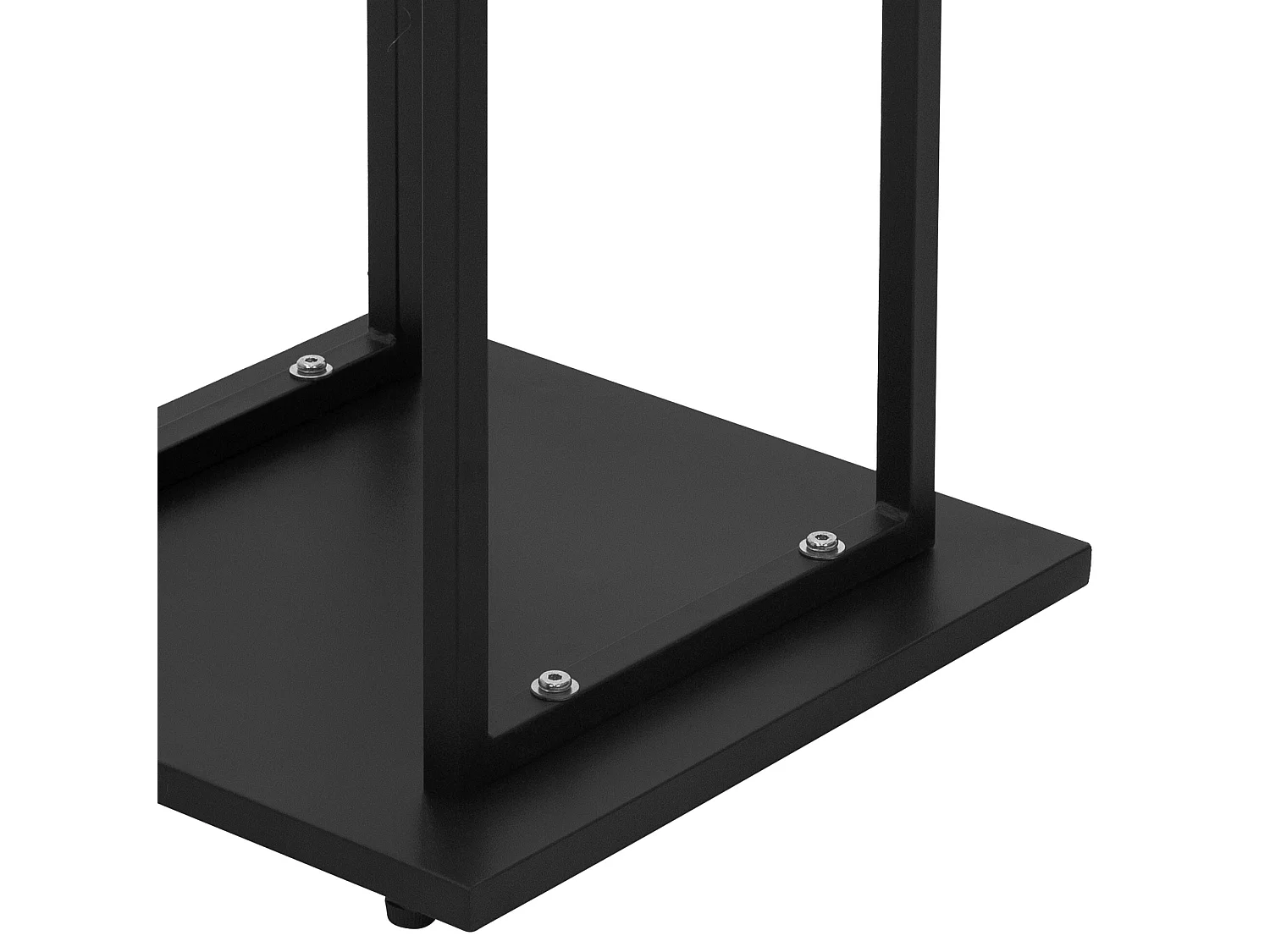 Estanteria para leña de interior leñero organizador metálico negro 33x33x115 cm