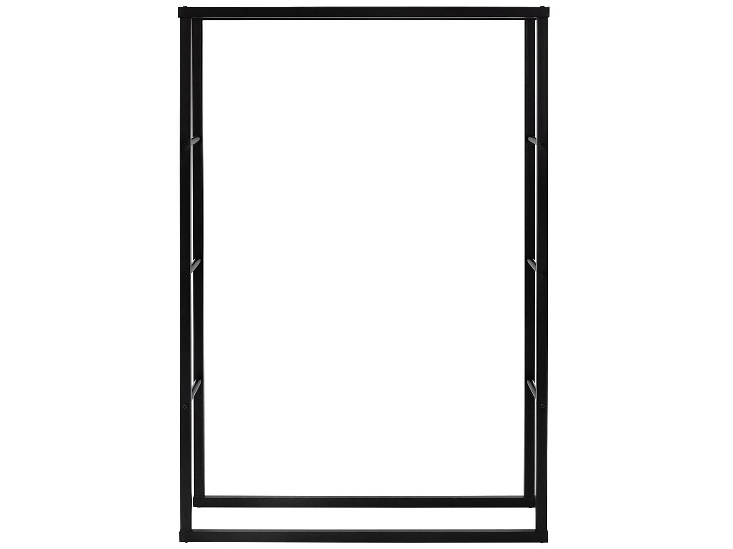 Estanteria para leña de interior leñero organizador metálico negro 100x150x25 cm