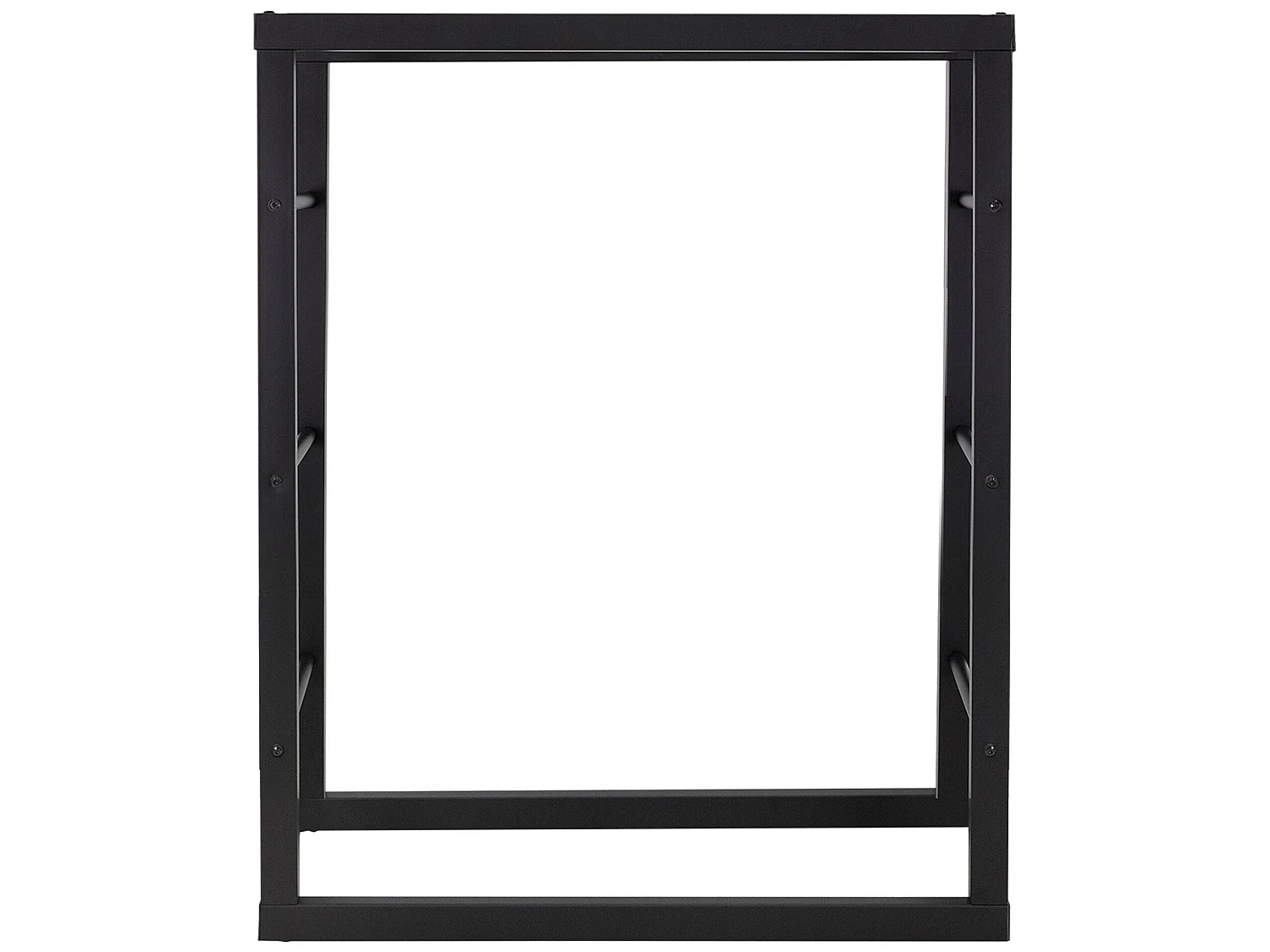 Rastrelliera supporto porta legna per interno telaio in acciaio 80x100x25 cm