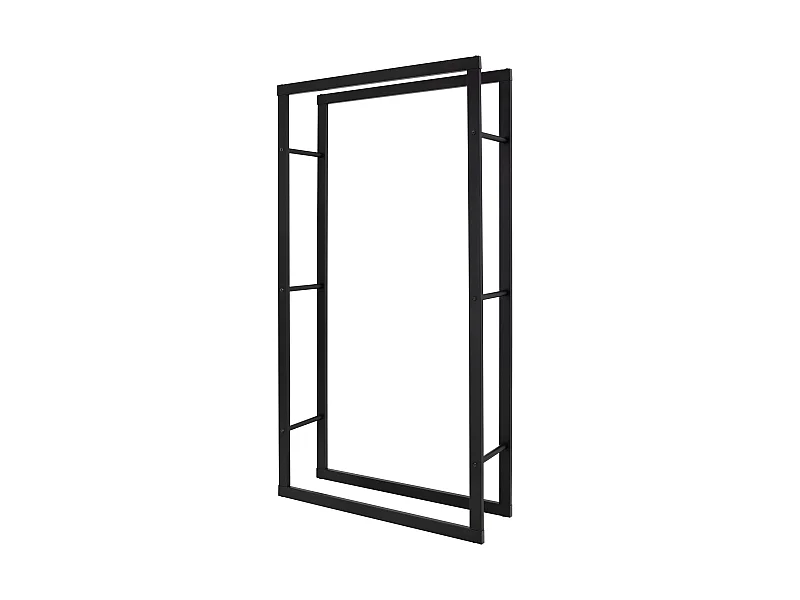 Rastrelliera supporto porta legna per interno telaio in acciaio 80x150x25 cm