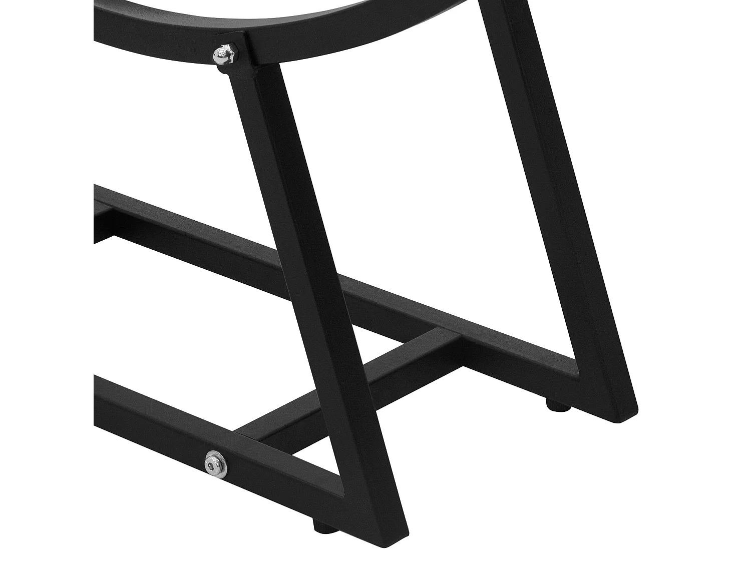 Estanteria para leña de interior leñero organizador metálico negro 55x94x21 cm