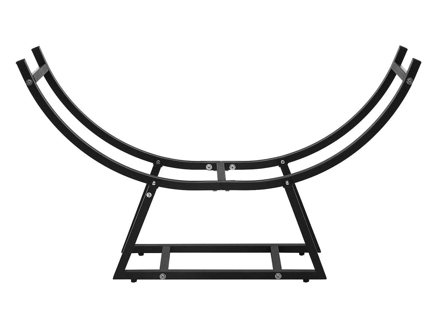 Estanteria para leña de interior leñero organizador metálico negro 55x94x21 cm