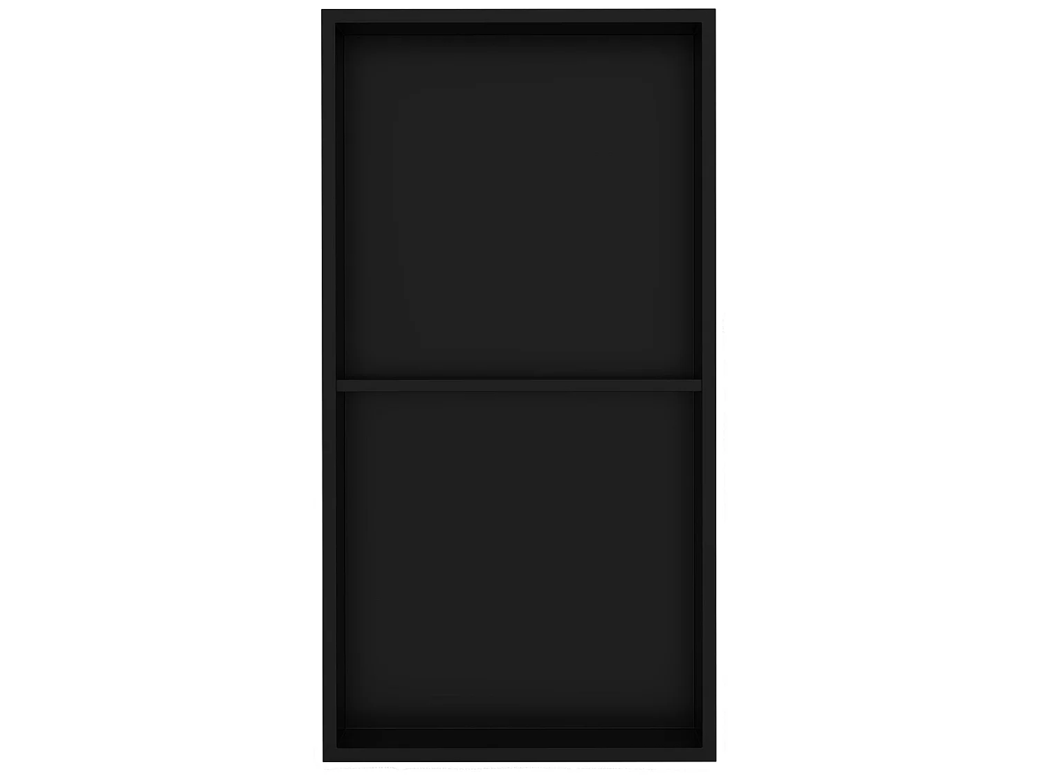 Niche murale niche de douche 2 niveaux encastrée Mont inox noir 30x60x10 cm