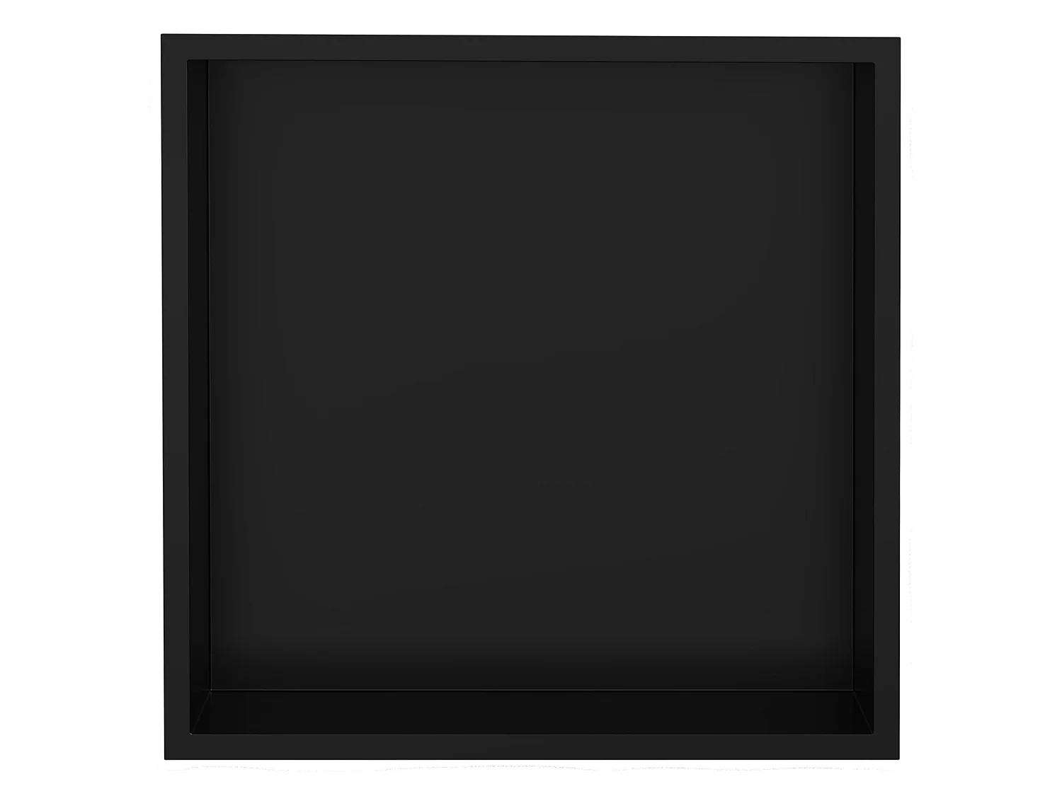 Niche murale Niche de douche encastrée Mont inox Étagère de douche noire 30x30x10 cm