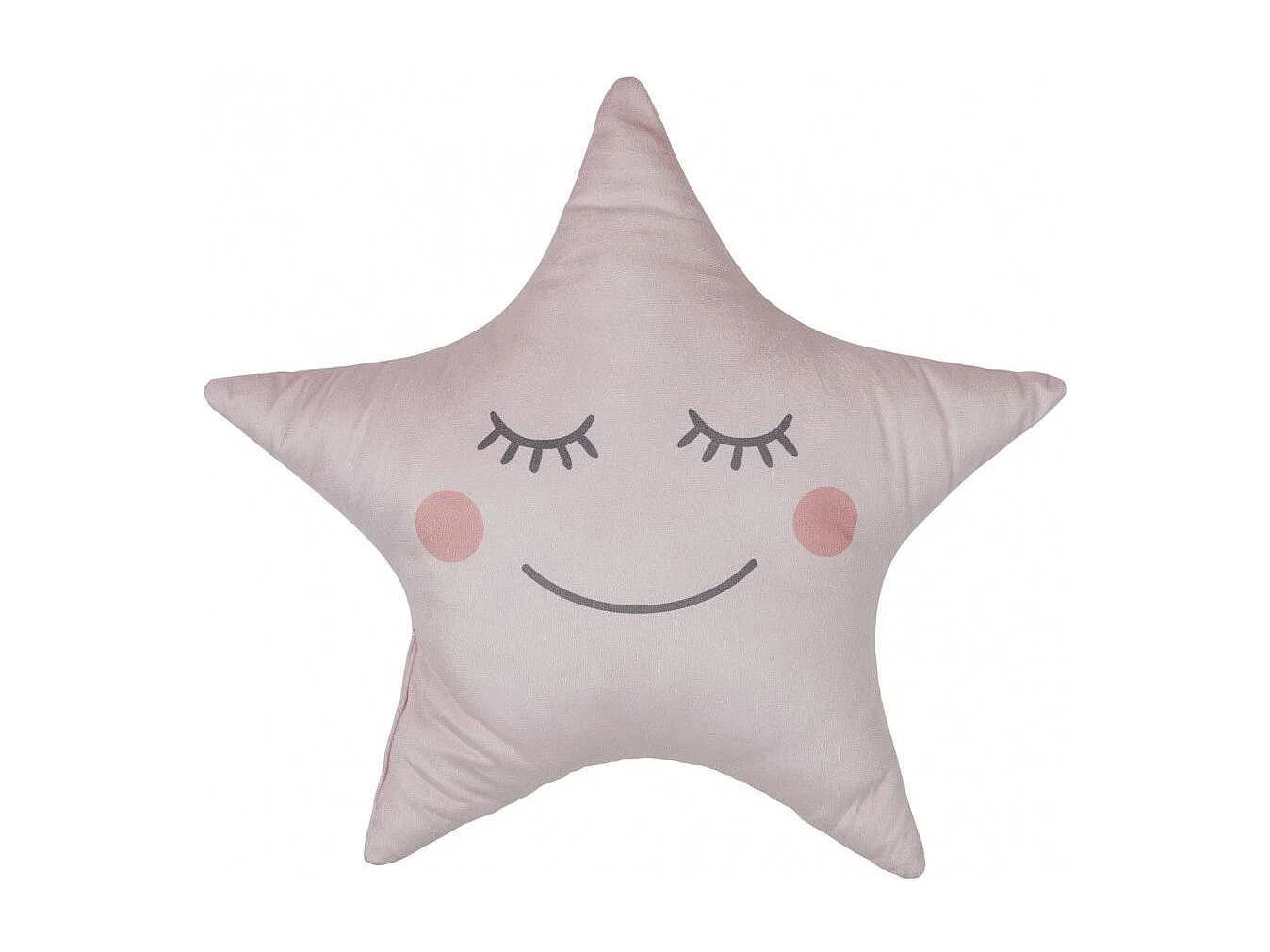Cuscino Stella Rosa 44x37 cm in Poliestere - Decorazione Creativa e Divertente per Bambini