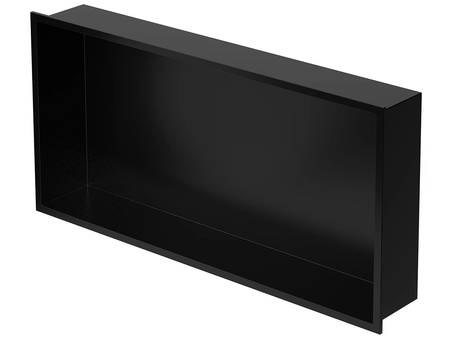 Niche murale Niche de douche encastrée Mont inox Étagère de douche noire 60x30x10 cm