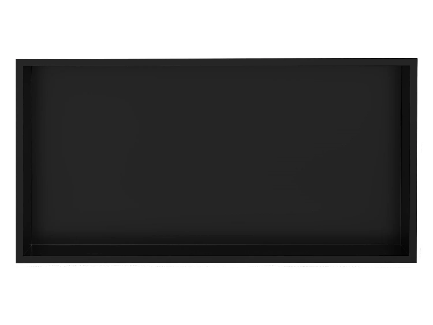 Niche murale Niche de douche encastrée Mont inox Étagère de douche noire 60x30x10 cm