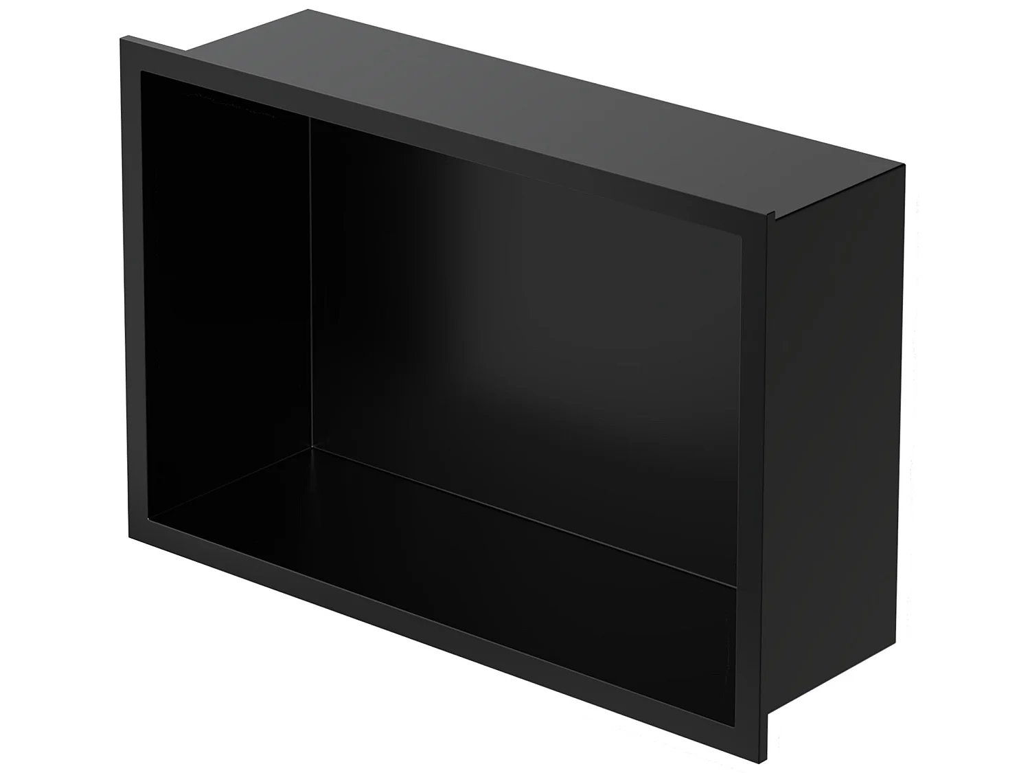 Niche murale Niche de douche encastrée Mont inox Étagère de douche noire 20x30x10 cm