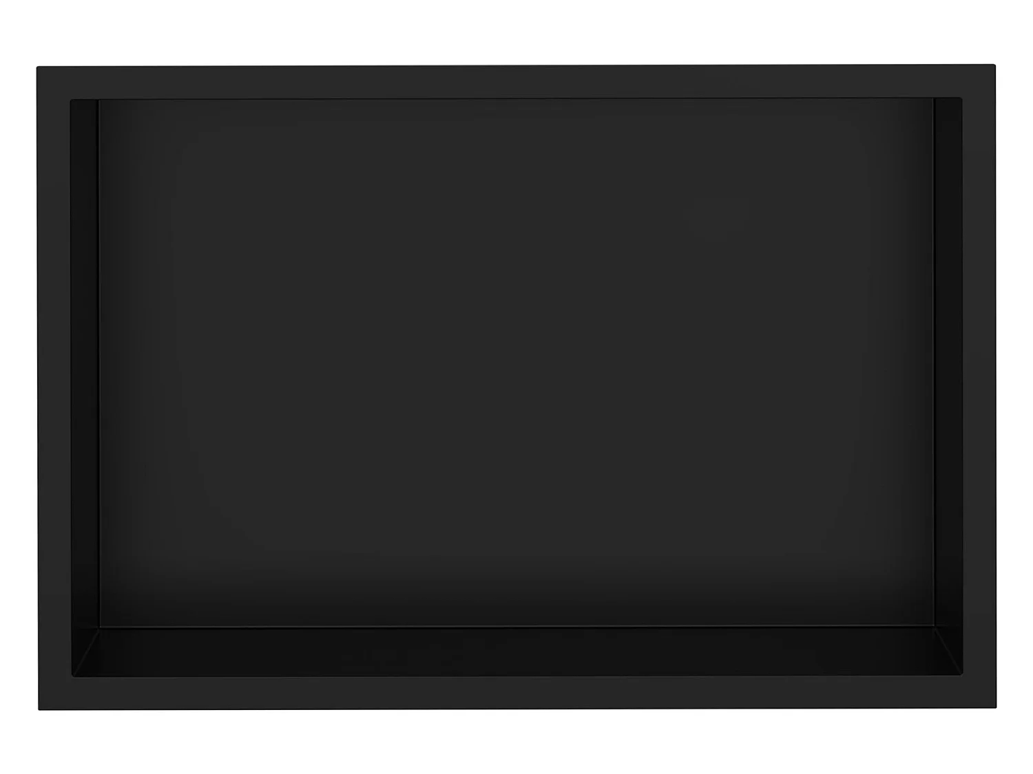 Niche murale Niche de douche encastrée Mont inox Étagère de douche noire 20x30x10 cm