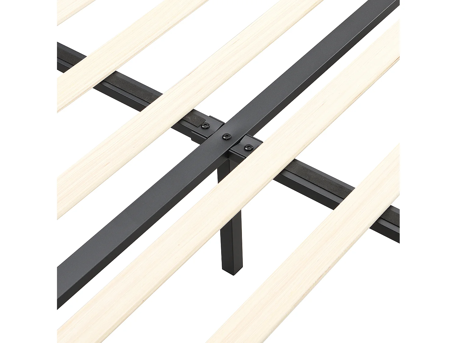 Letto adulto imbottito in velluto - 160x200 cm - con rete a doghe - Blu