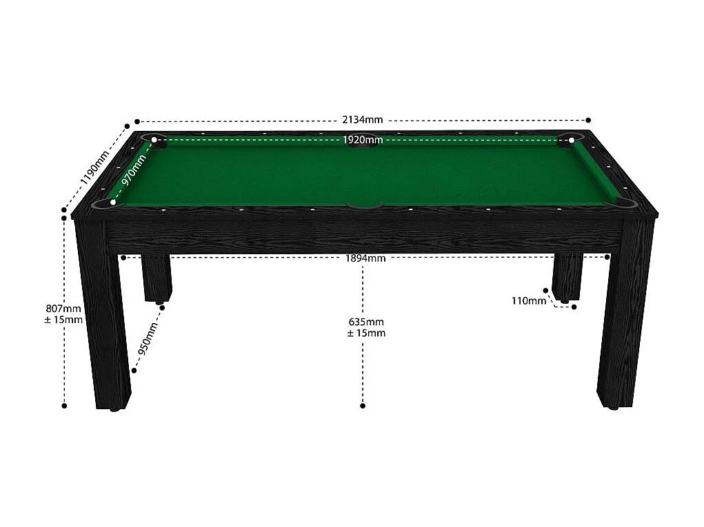 Billard convertible table 8 personnes Arizona + pack d'accessoires