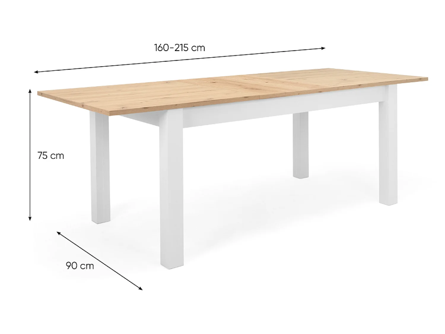 Esstisch aus Holz ausziehbar 10 Pers. SKADAR