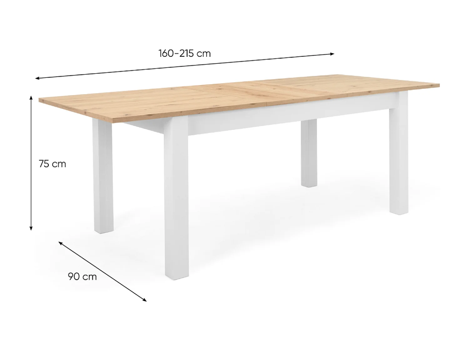 Table à manger en bois extensible 10 personnes SKADAR