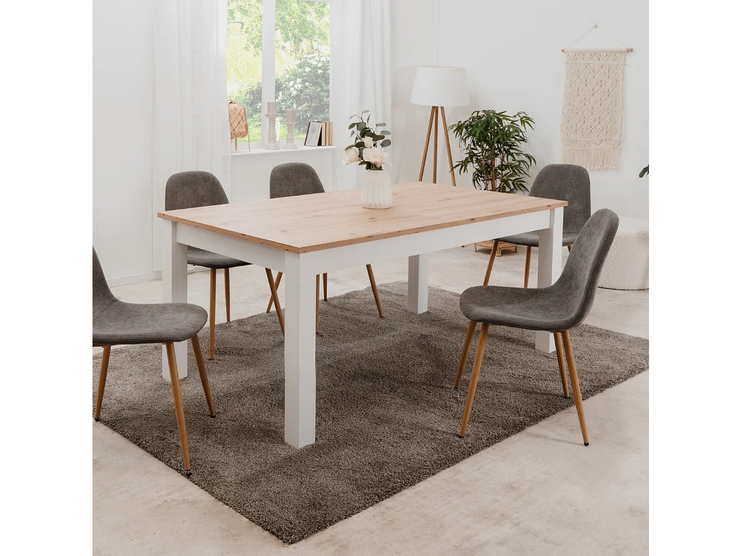 Esstisch aus Holz ausziehbar 10 Pers. SKADAR