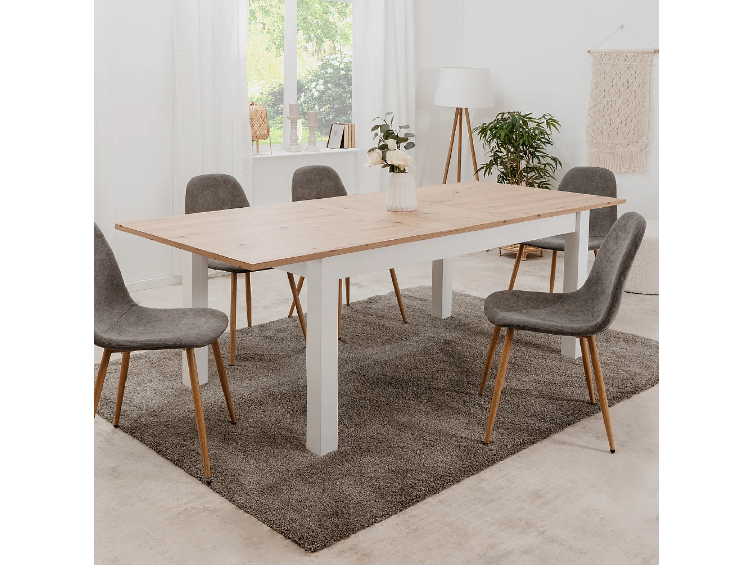 Esstisch aus Holz ausziehbar 10 Pers. SKADAR