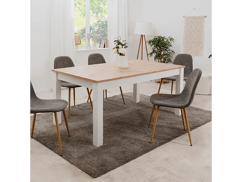 Table à manger en bois extensible 10 personnes SKADAR