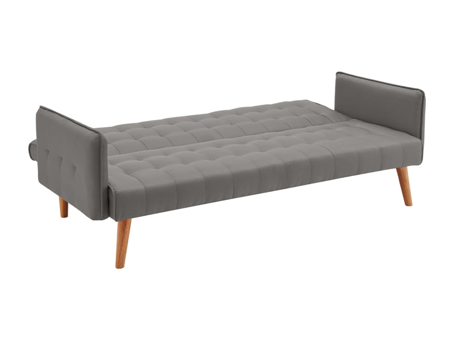 Sofá-Cama Conversível Escandinavo de 3 Lugares em Tecido Cinza SVEG - Design Moderno e Prático