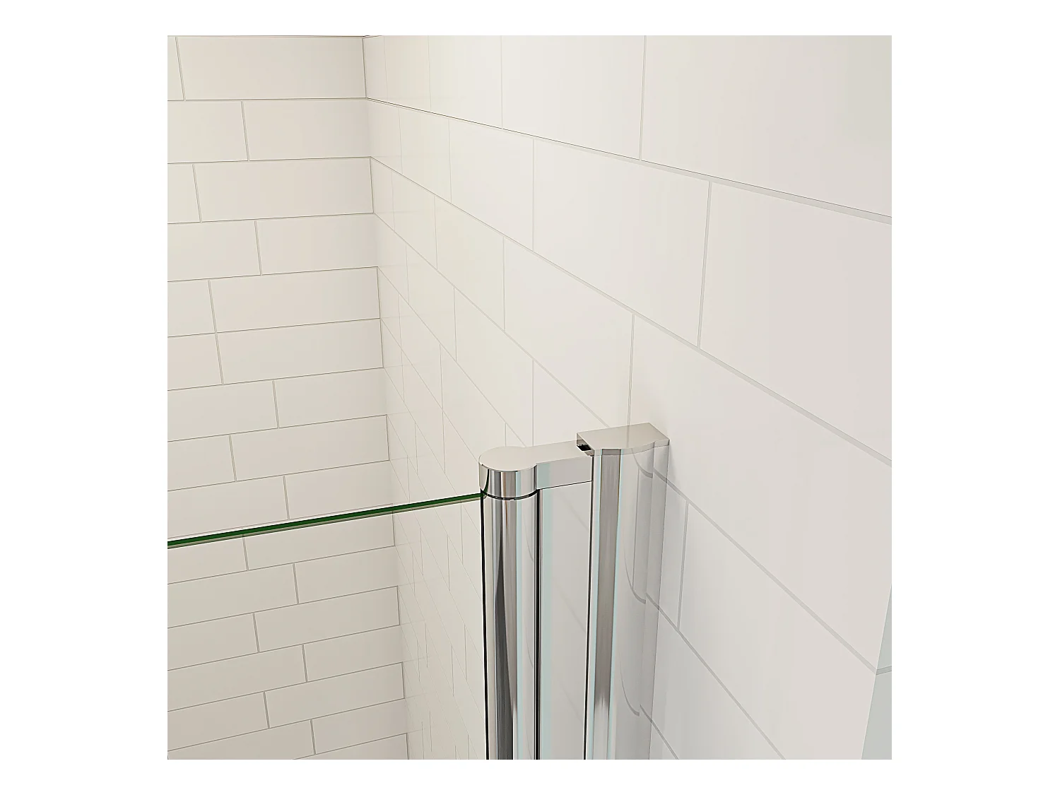 AICA porte de douche 90x187cm en verre anticalcaire et clair