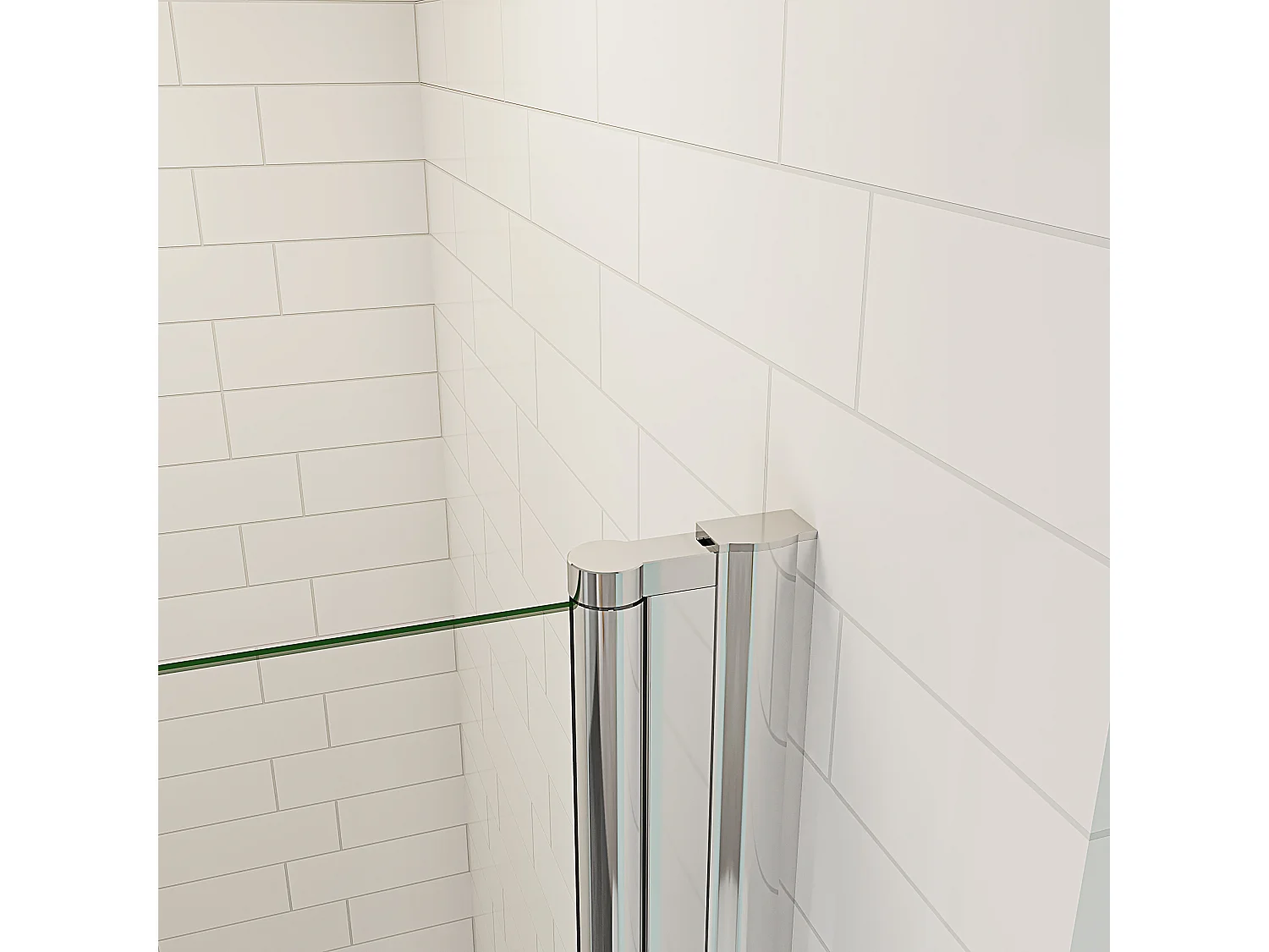 AICA porte de douche 90x187cm en verre anticalcaire et clair