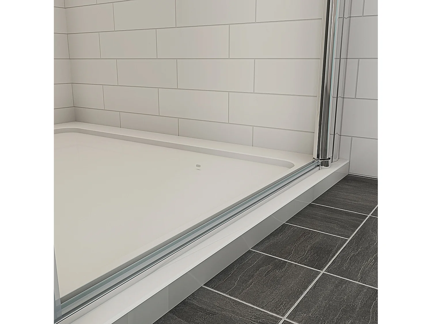 AICA porte de douche 100x187cm en verre anticalcaire et clair