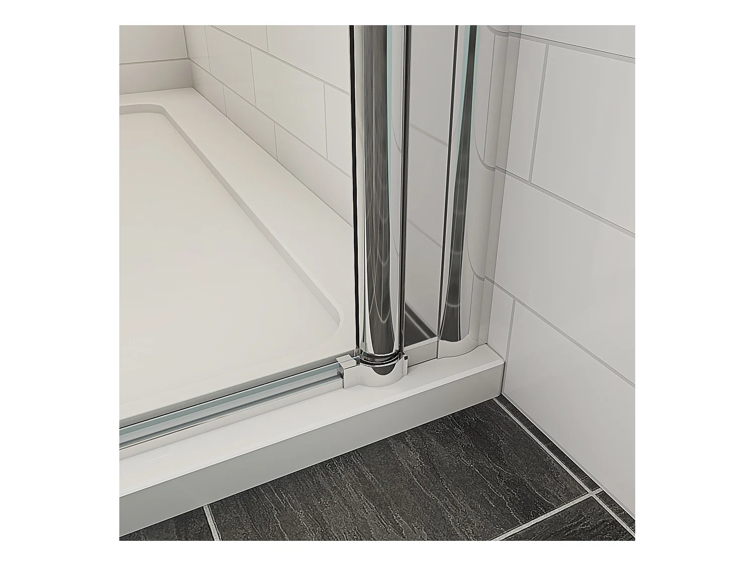 AICA porte de douche 70x187cm en verre anticalcaire et clair