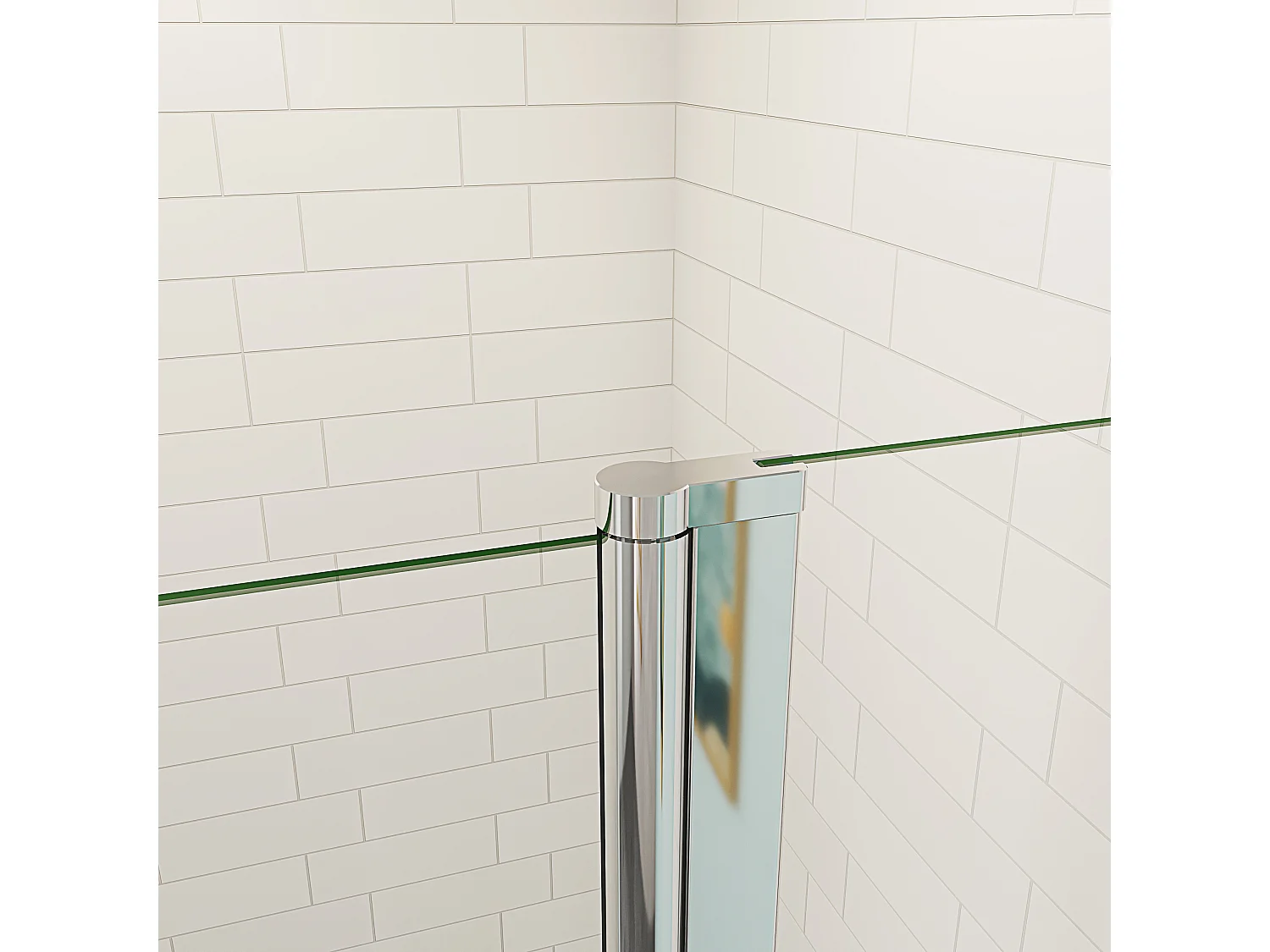 AICA porte de douche 70x197cm avec 1 élément fixe en 6mm verre anticalcaire