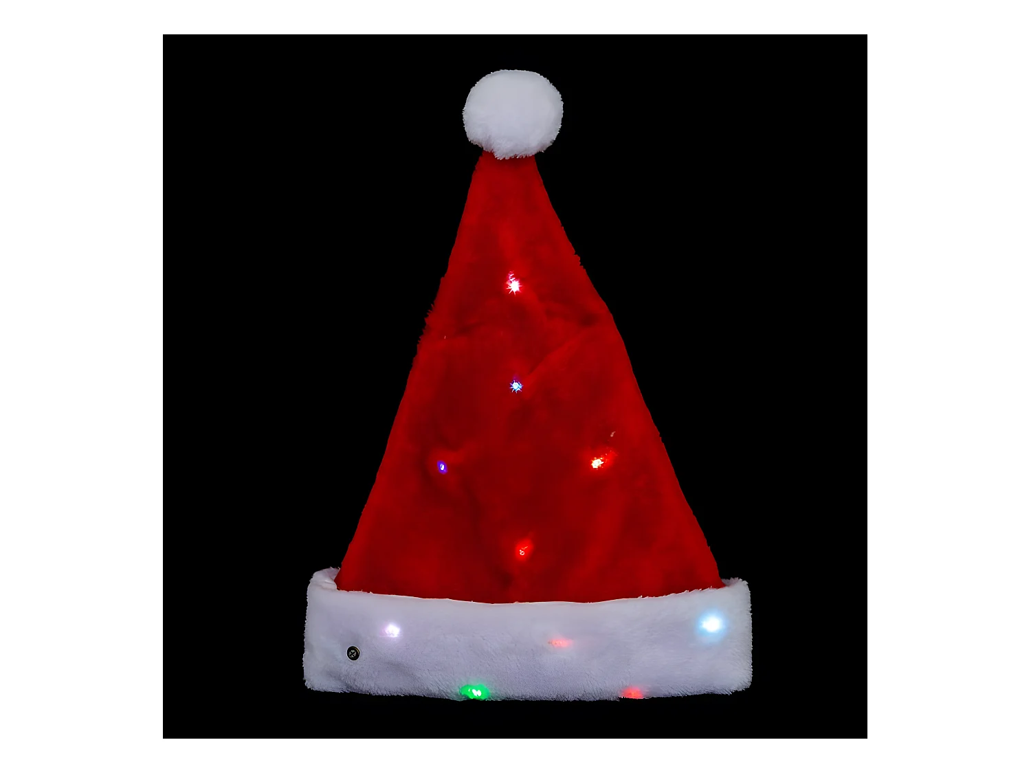 Chapeau de Noël Adulte "Led" 41cm Rouge