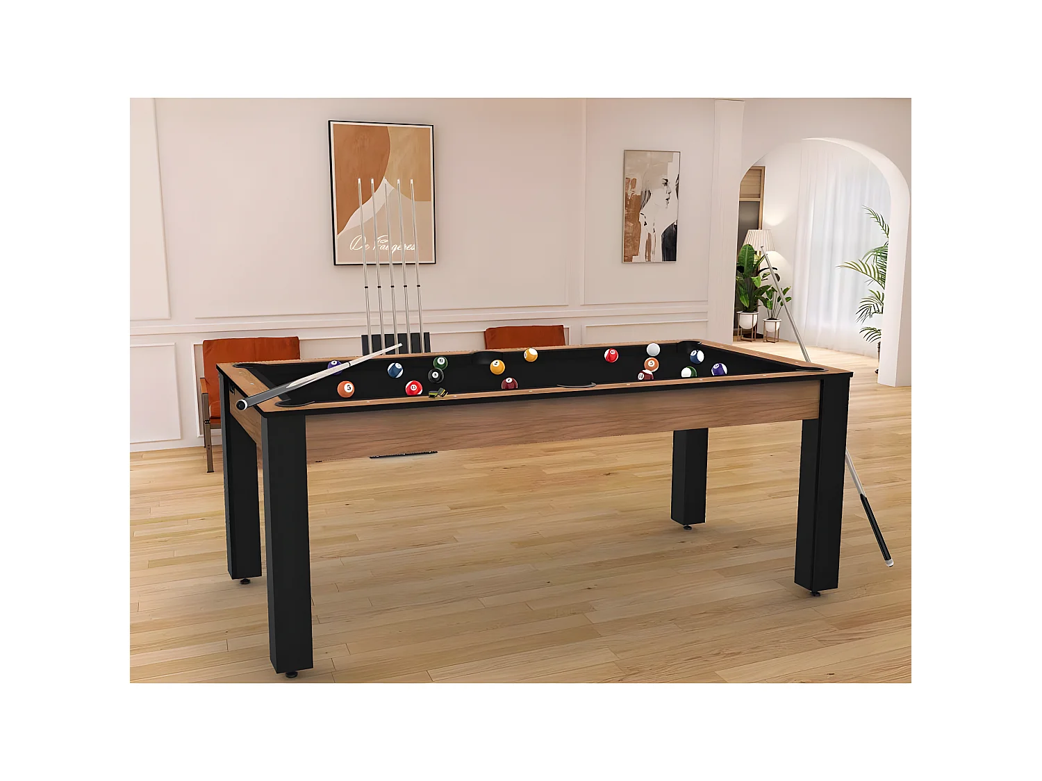 Billard convertible table 8 personnes Arizona + plateau dinatoire