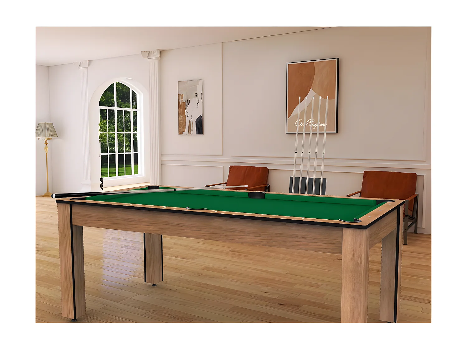 Billard convertible table 8 personnes Arizona + plateau dinatoire