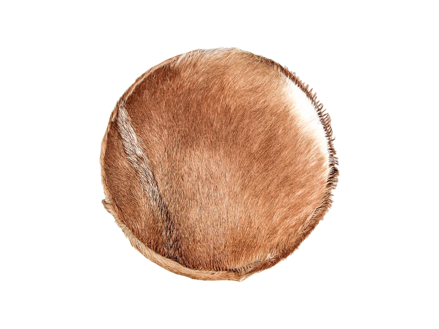 Pouf en peau de chèvre rond - Naturel ø33*45