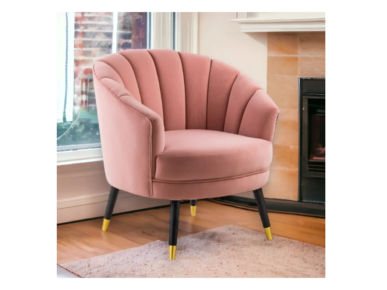 Sessel Plam/Stoffbezug/Pink