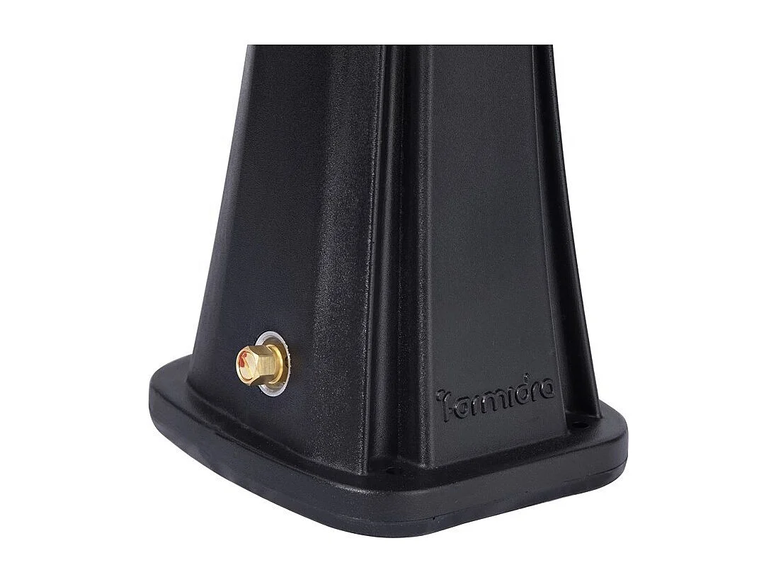 Doccia solare da esterno So Happy 28L Formidra - 216x24x26cm HDPE riciclabile - Risciacquo a pedale, soffione, miscelatore caldo/freddo -  - Blu