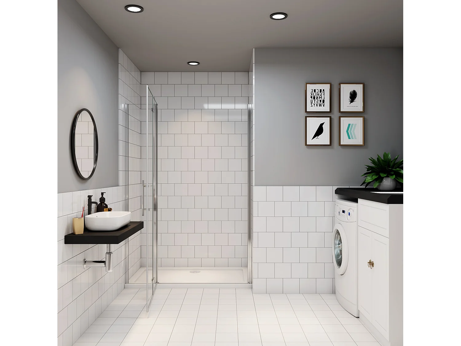 AICA porte de douche 150x185cm en verre anticalcaire 2 verres mobile et un verre fixé