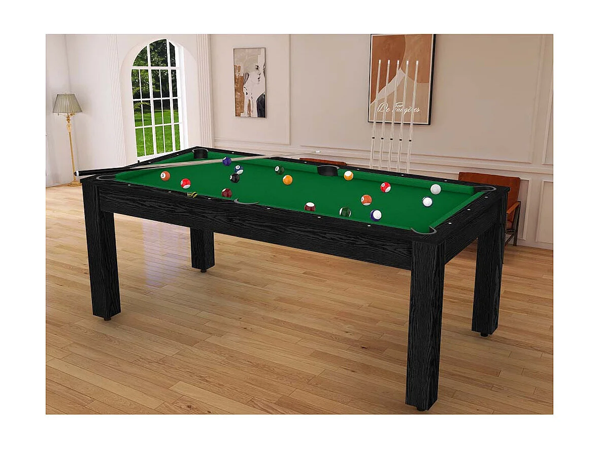 Billard convertible table 8 personnes Arizona + plateau 2 en 1 dinatoire et ping pong