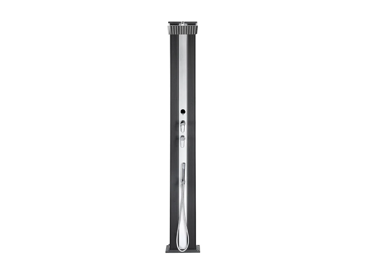 32.4x14x228cm Dada Straight 40L Chuveiro híbrido para exterior - Ligações de água quente/fria - Chuveiro de mão amovível - Anti-calcário