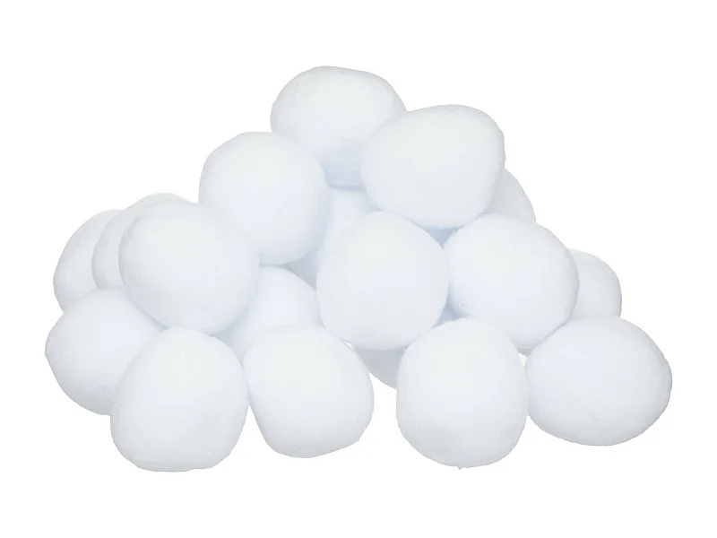 Lot de 15 Boules de Neige "Manteau" 7cm Blanc