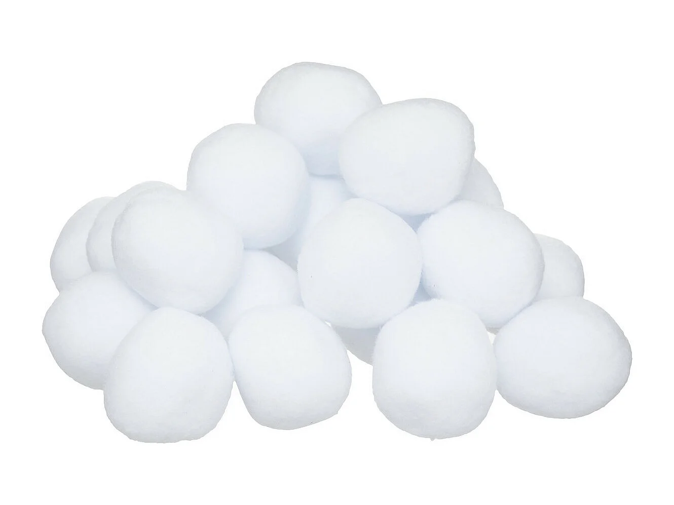 Lot de 15 Boules de Neige "Manteau" 7cm Blanc