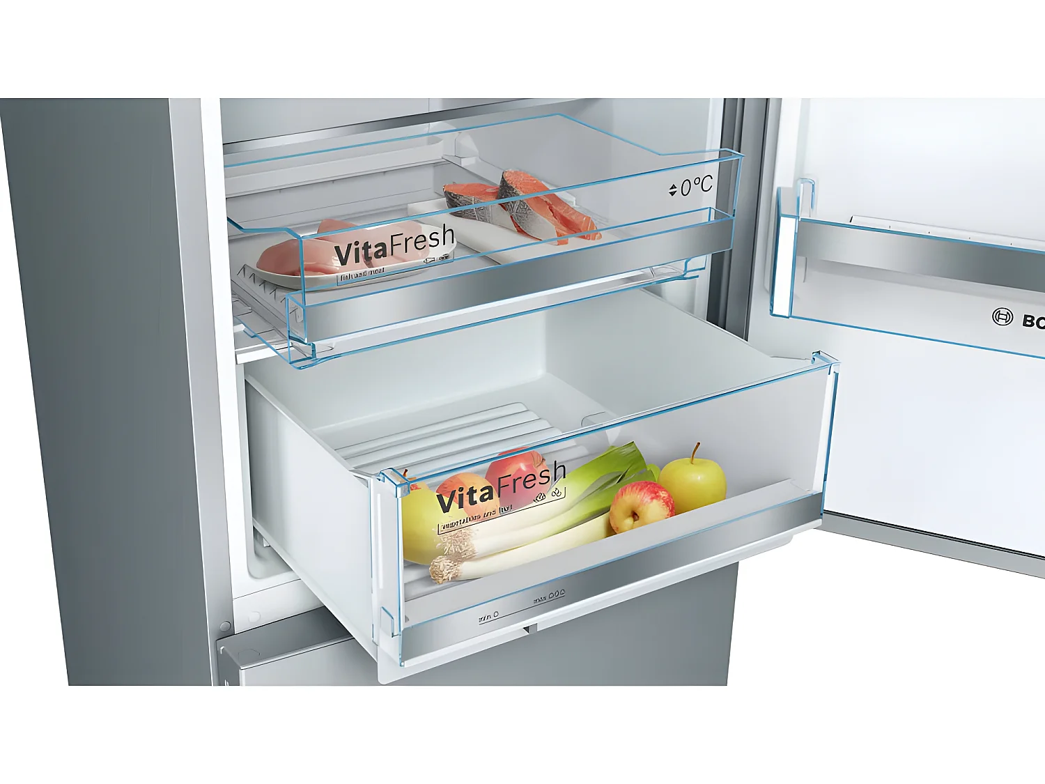 Réfrigérateurs combinés 343L Froid Statique BOSCH 60cm C, KGE39ALCA