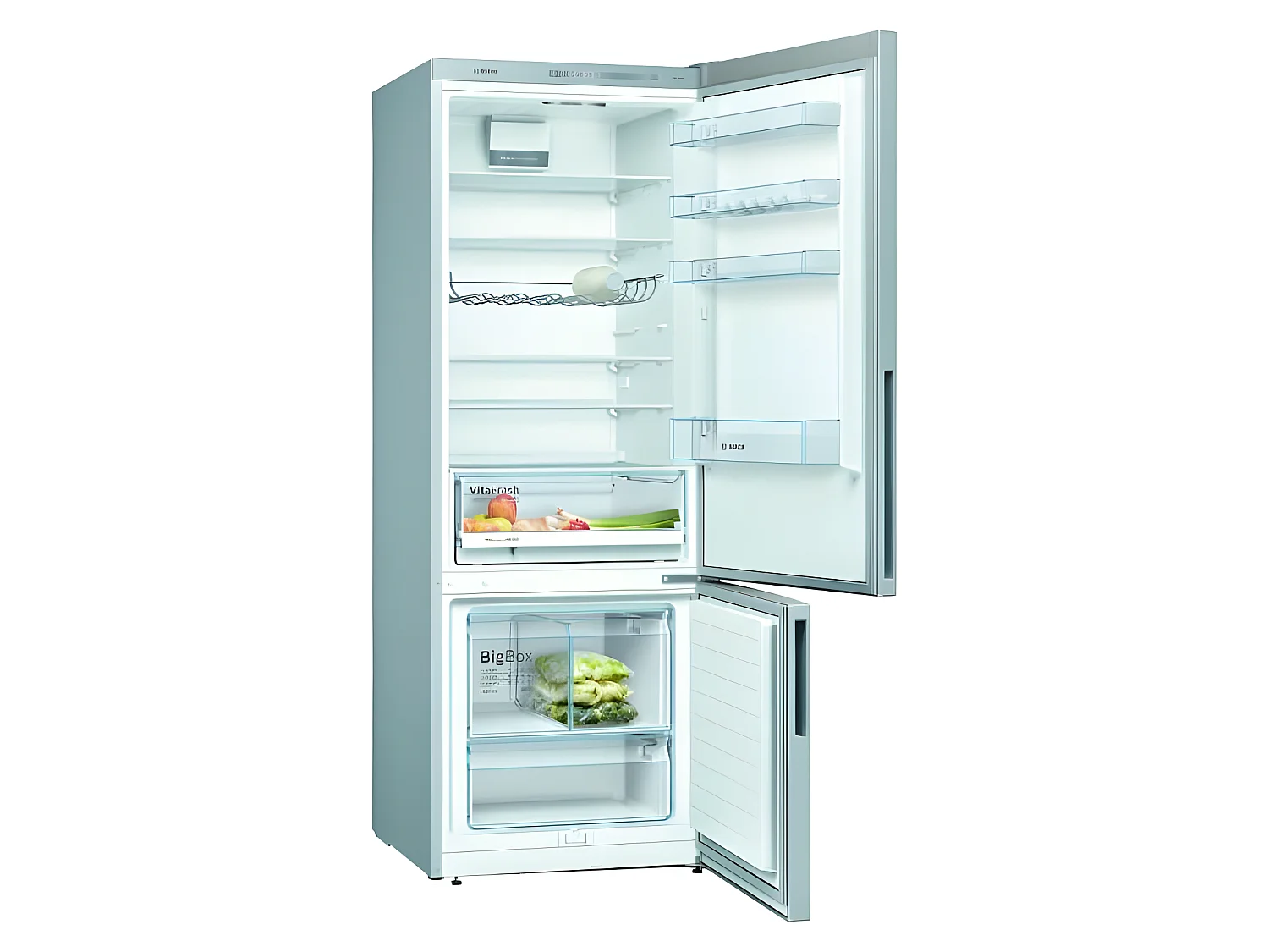 Réfrigérateurs combinés 376L Froid Brassé BOSCH 70cm E, KGV58VLEAS